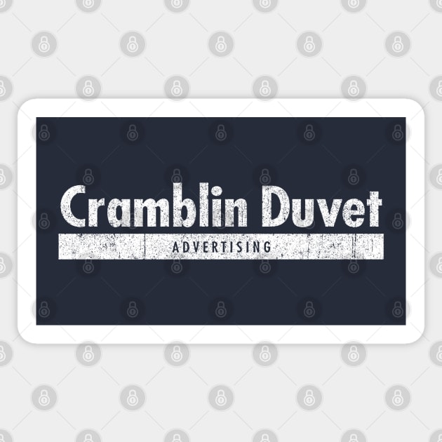 Cramblin Duvet Advertising Sticker by huckblade